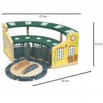 Depou Garaj trenulete mare  cu platorma rotitoare si 5 intrari Maxim Round House